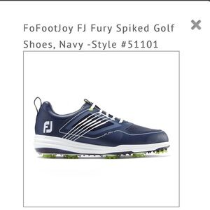 FootJoy FJ Fury Spiked Golf Shoes - Blue and White NEW!!!! Size 9